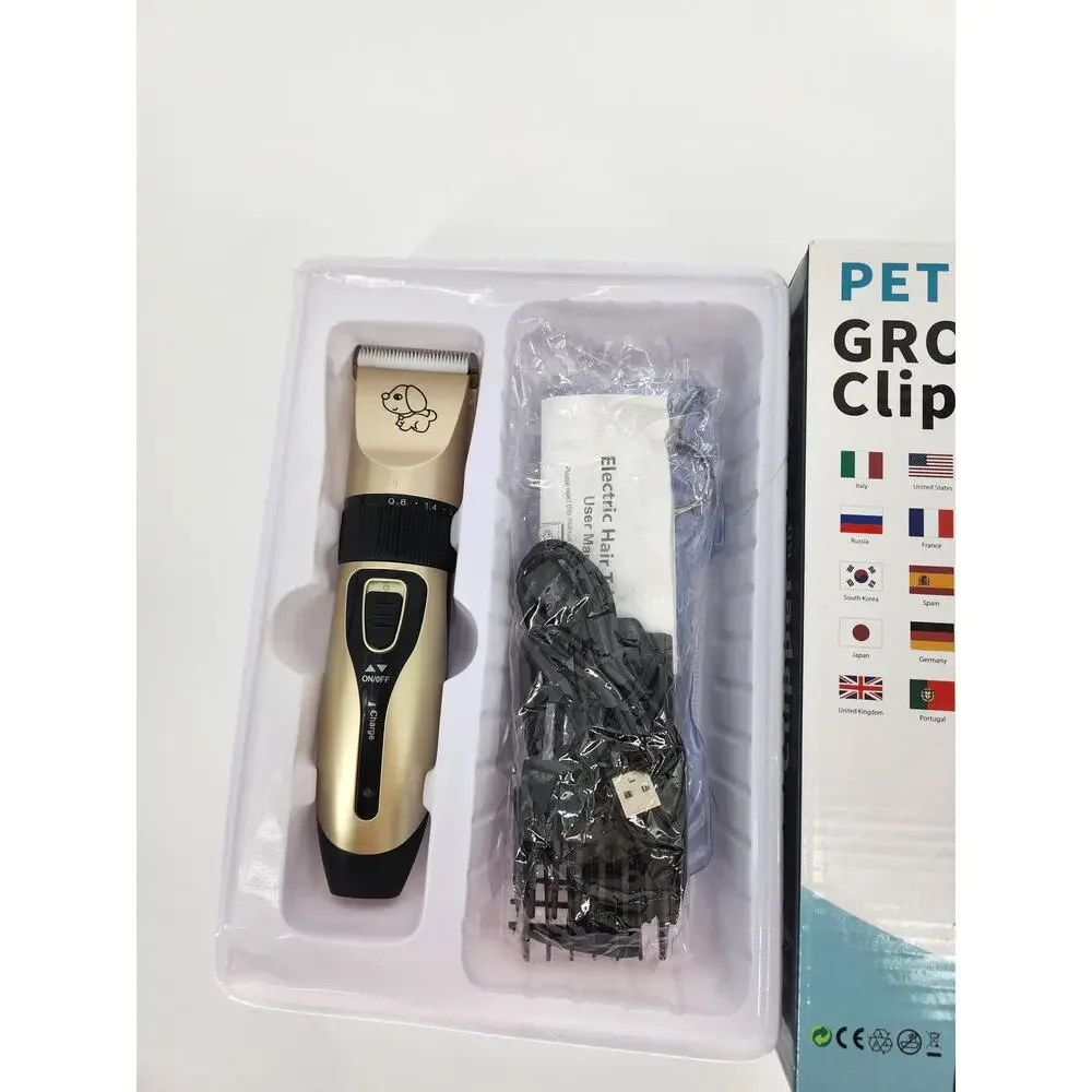 Swhatty Pet Grooming Hair Clipper Kit – Clippers, Scissors, Attachments & More